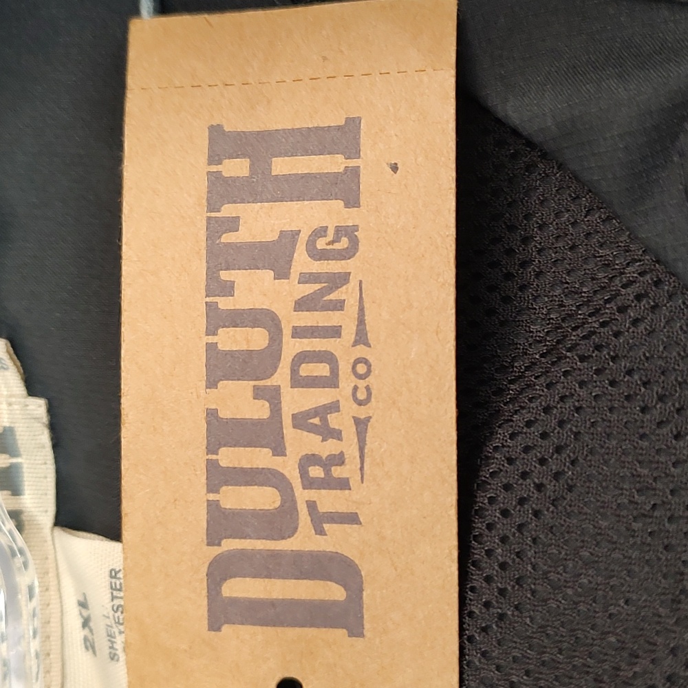 New With Tags Duluth Trading Company Men's Black Long Sleeve Button up size 2X